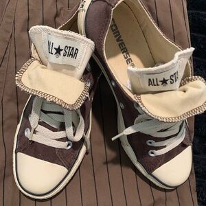 Converse Chocolate and Cream All Star Sneakers